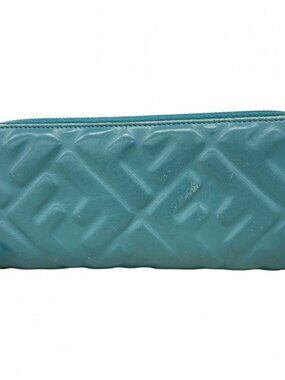 Fendi Wallet Leather Emerald Green Gold